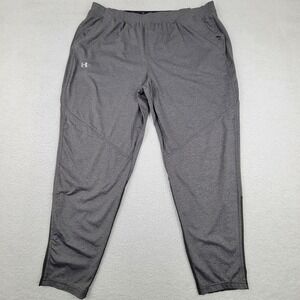 Under‎ Armour Pants Mens XL Gray Tapered Athletic Joggers Stretch 1321758 FW2018